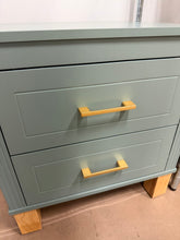 BEAUTIFUL SAGE GREEN 2-DRAWER NIGHTSTAND WITH GOLD HANDLES!! (BRAND NEW &amp; ASSEMBLED!) 🔥