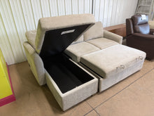 CODDLE ARIA FABRIC SLEEPER SECTIONAL WITH REVERSIBLE CHAISE & STORAGE!! (BRAND NEW!!)