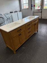 Ajiya double sink 72” vanity - new - small chip - see pics- we do not ship