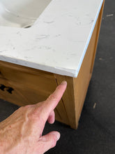 Ajiya double sink 72” vanity - new - small chip - see pics- we do not ship