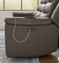 Mason Leather Power Reclining Sofa with Power Headrests- new