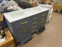 Beckett 60 in. W x 22 in. D Double Bath Vanity in White with Cultured Marble Vanity Top in White with White Basins- NEW