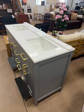 Beckett 60 in. W x 22 in. D Double Bath Vanity in White with Cultured Marble Vanity Top in White with White Basins- NEW