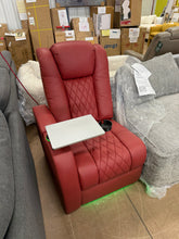 Home Theater Red recliner- right armrest only- we don’t ship