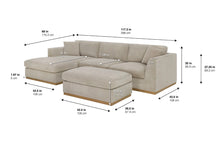 Henredon Caley Reversible Sofa Chaise with Ottoman! (BRAND