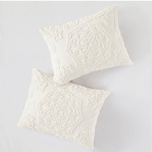 Cecily Cotton Chenille Medallion Comforter Set twin size (new)