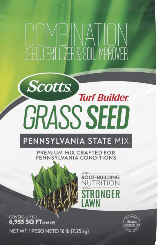 Scotts Turf Builder Grass Seed Pennsylvania State Mix, 16 lbs.!  -Brand new in the bag