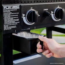 Char-Griller Flat Iron 3-Burner Outdoor Griddle Gas Grill with Lid in Black!! NEW AND ASSEMBLED (HOOD IS DENTED FROM SHIPPING)!!