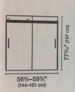 Kohler Tellin 60” Shower Door! (Brand New In The Box)  -Brand New in The Box