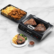 Gourmia FoodStation 5-in-1 Smokeless Grill & Air Fryer with Smoke-Extracting Technology!! LIGHTLY USED, VERY CLEAN!!