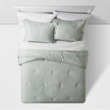 Threshold 4 Piece Holbrook Comforter Set, King Size, In Mint!  -Brand new (Size: King - Color: Mint)