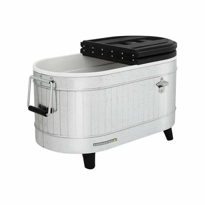 Permasteel 80 Quart Portable Cooler in Galvanized Steel!! (New out of the box)