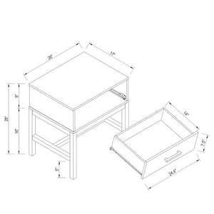 Guthrie Two-Tone Nightstand - Threshold™! (NEW IN THE BOX)