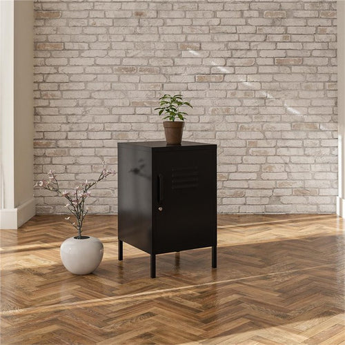 SystemBuild Bonanza Metal Locker End Table in Black!

-Brand new in the box