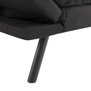Mainstays Memory Foam Futon, Black Faux Suede Fabric!! (NEW & ASSEMBLED!)