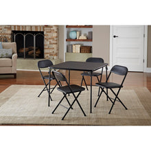 Cosco 5-Piece Card Table Set, Black**New in box**