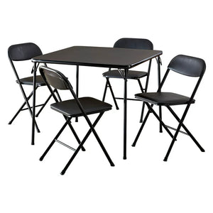 Cosco 5-Piece Card Table Set, Black**New in box**
