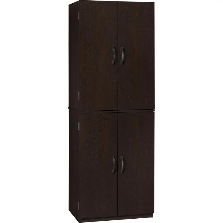 Mainstays 4-Door 5' Storage Cabinet, Dark Chocolate!! NEW IN BOX!!