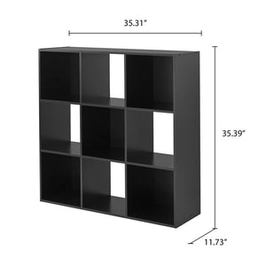 Mainstays 9-Cube Storage Organizer, Black**New in box**