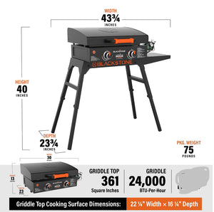 Blackstone Adventure Ready 22" Propane Griddle with Stand and Adapter Hose!! NEW IN BOX!!