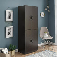 Mainstays 4-Door 5' Storage Cabinet, Dark Chocolate!! NEW IN BOX!!