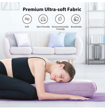 Sportneer Yoga Bolster Pillow: Rectangular Yoga Pillow with Extra Stretch Strap for Restorative Yoga, Luxurious Eco-Suede Cover from 100% Recycled Vegan Materials, Skin-Friendly & Machine Washable Cover**New in Box**
