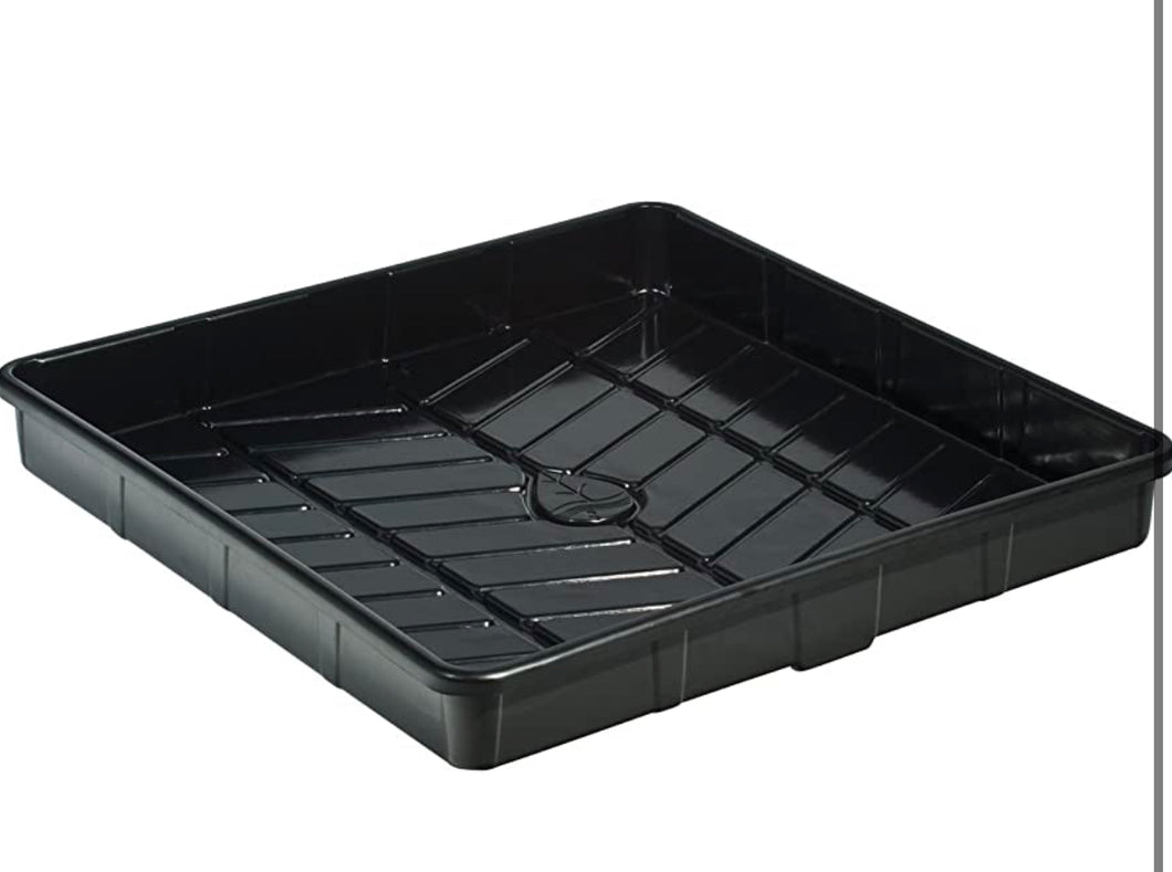 Botanicare Outside Dimension Tray, Perfect For Compact Spaces, 6-inch Tall Sidewalls, Rolled Edges, Superior Rigidity, Diagonal Drainage Grids, Black ABS Plastic, 4 x 4 ft**New**