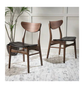 Best Selling Home Decor Set of 2 Anise Casual Faux Leather Upholstered Side Chair (Wood Frame)- NEW IN BOX!!!!