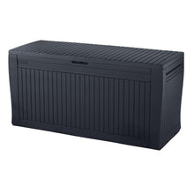 Keter Comfy Outdoor Storage 71 Gallon Resin Deck Box, brown