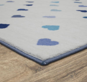 Gap Home Kids Tiny Hearts Area Rug, Blue, 5'2"x7- NEW IN PLASTIC!