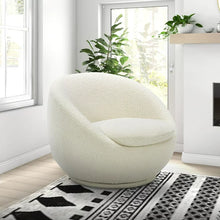 Better Homes & Gardens Cozy Upholstered Sherpa Swivel Chair, Cream**New**