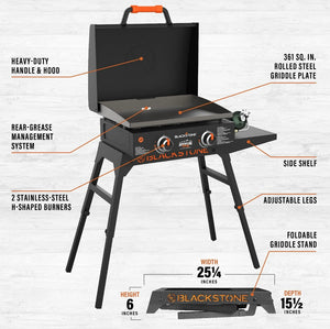 Blackstone Adventure Ready 22" Propane Griddle with Stand and Adapter Hose!! NEW IN BOX!!