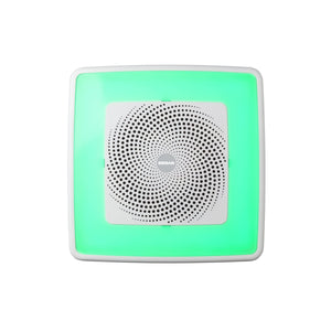 Broan-NuTone SPK110RGBL ChromaComfort Bathroom Exhaust Fan with Sensonic Bluetooth Speaker and LED Light, White**New in box**